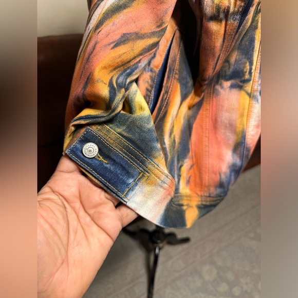 NWOT LOGO BY LORI GOLDSTEIN LIMITED EDITION TIE DYE DEMIN JACKET SIZE 20 W - Picture 6 of 16